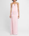 strapless satin sash corset gown