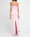 strapless satin sash corset gown