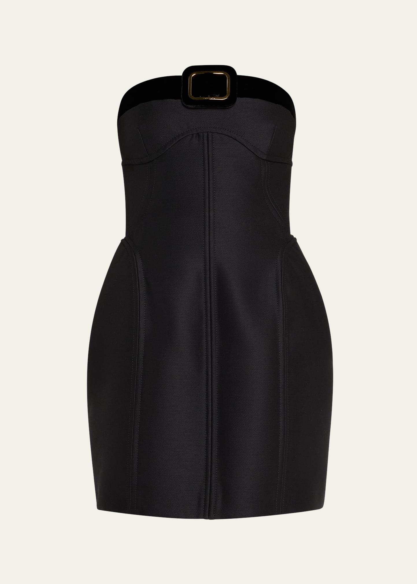 strapless sculpted mini dress
