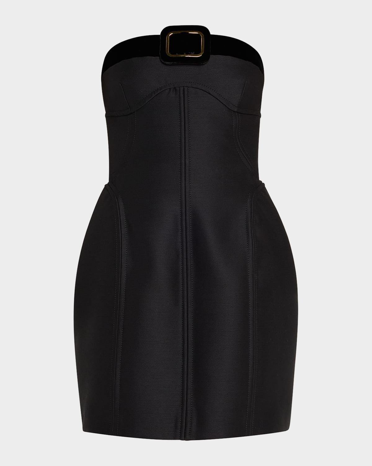 strapless sculpted mini dress