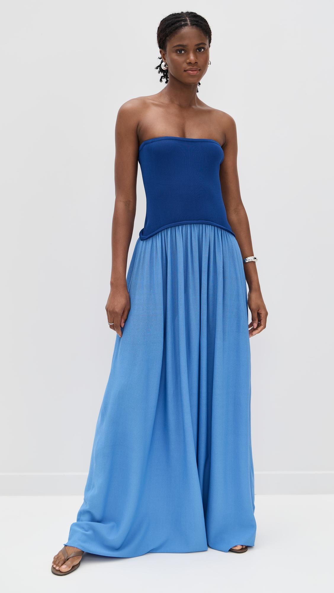 strapless soglio dress