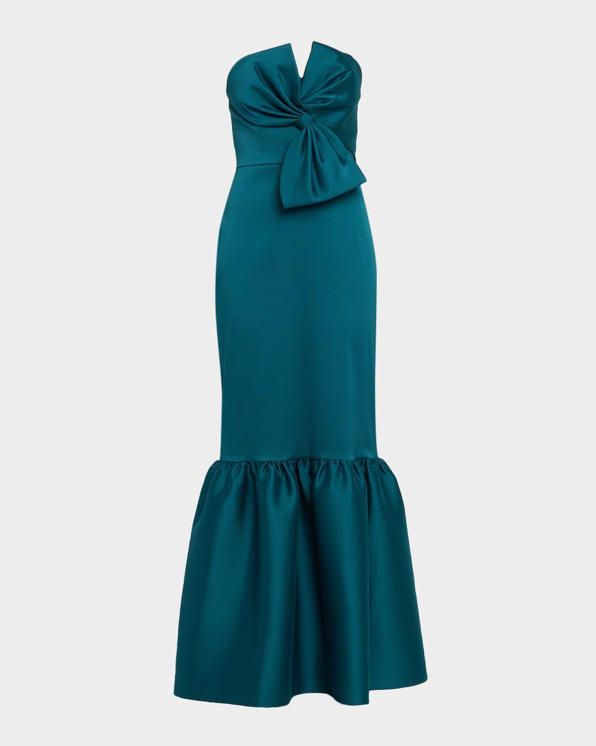 strapless stretch mikado mermaid gown