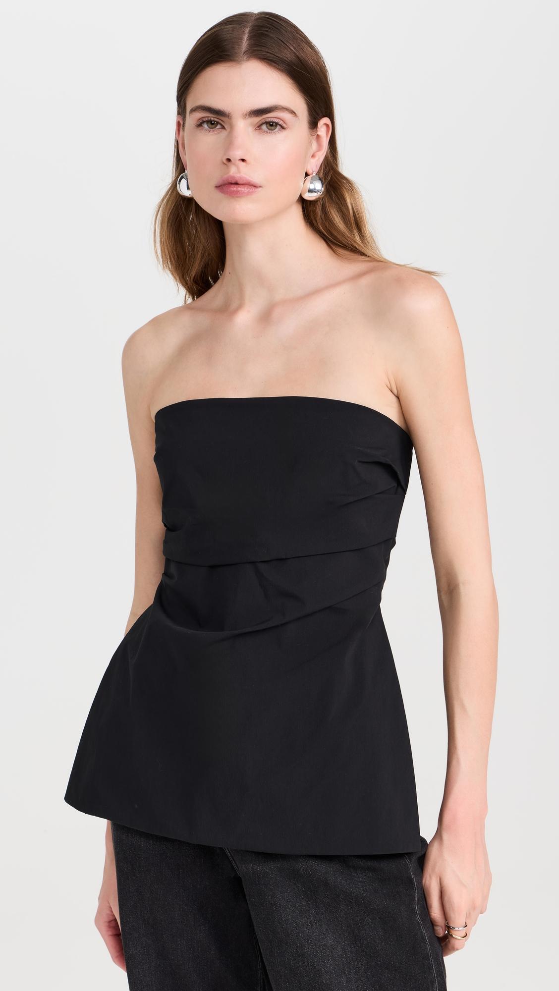 strapless tie back top