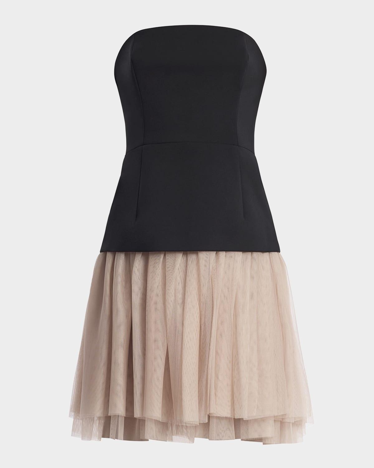 strapless tutu mini dress