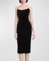 strapless velvet corset dress