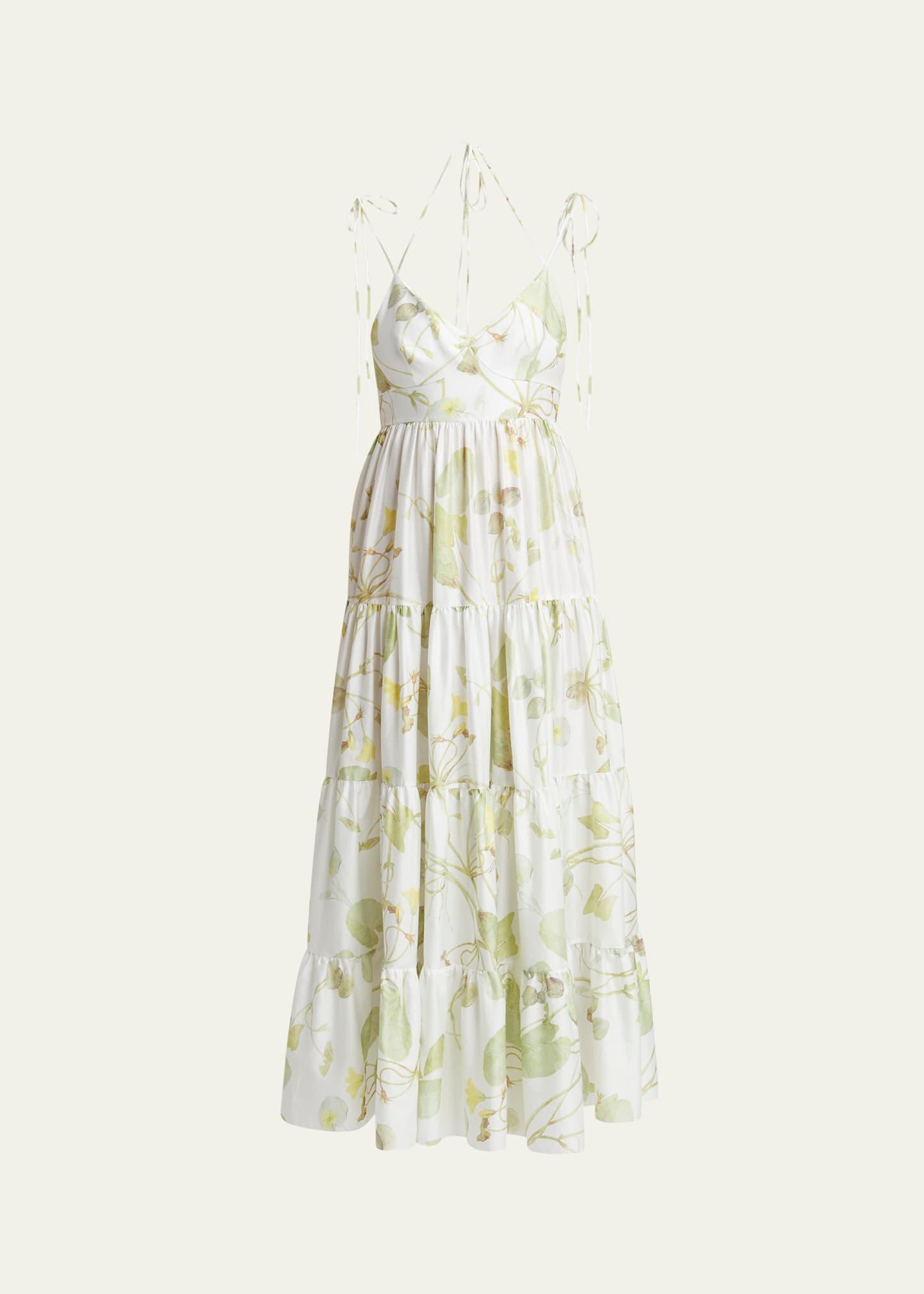 strappy fit-&-flare maxi dress