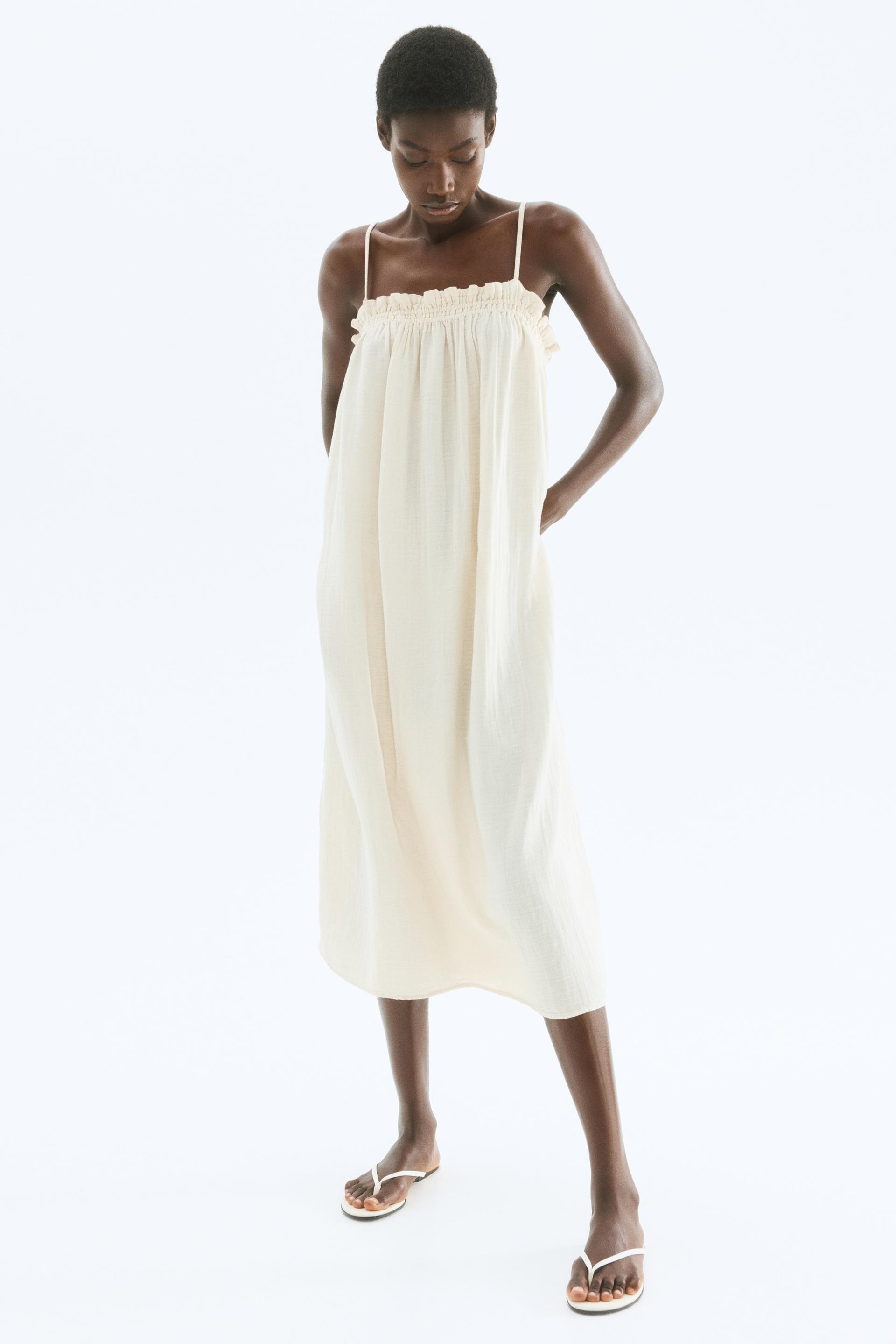 strappy muslin dress