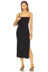 strappy side slit dress