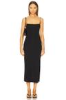 strappy side slit dress