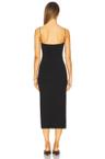strappy side slit dress