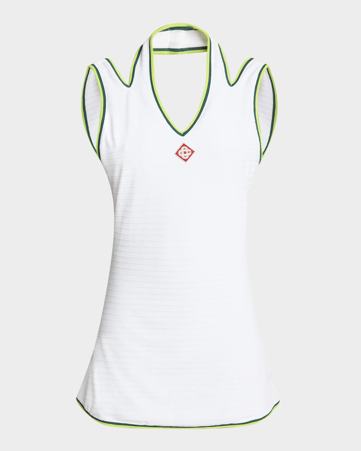 strappy v-neck mini tennis dress