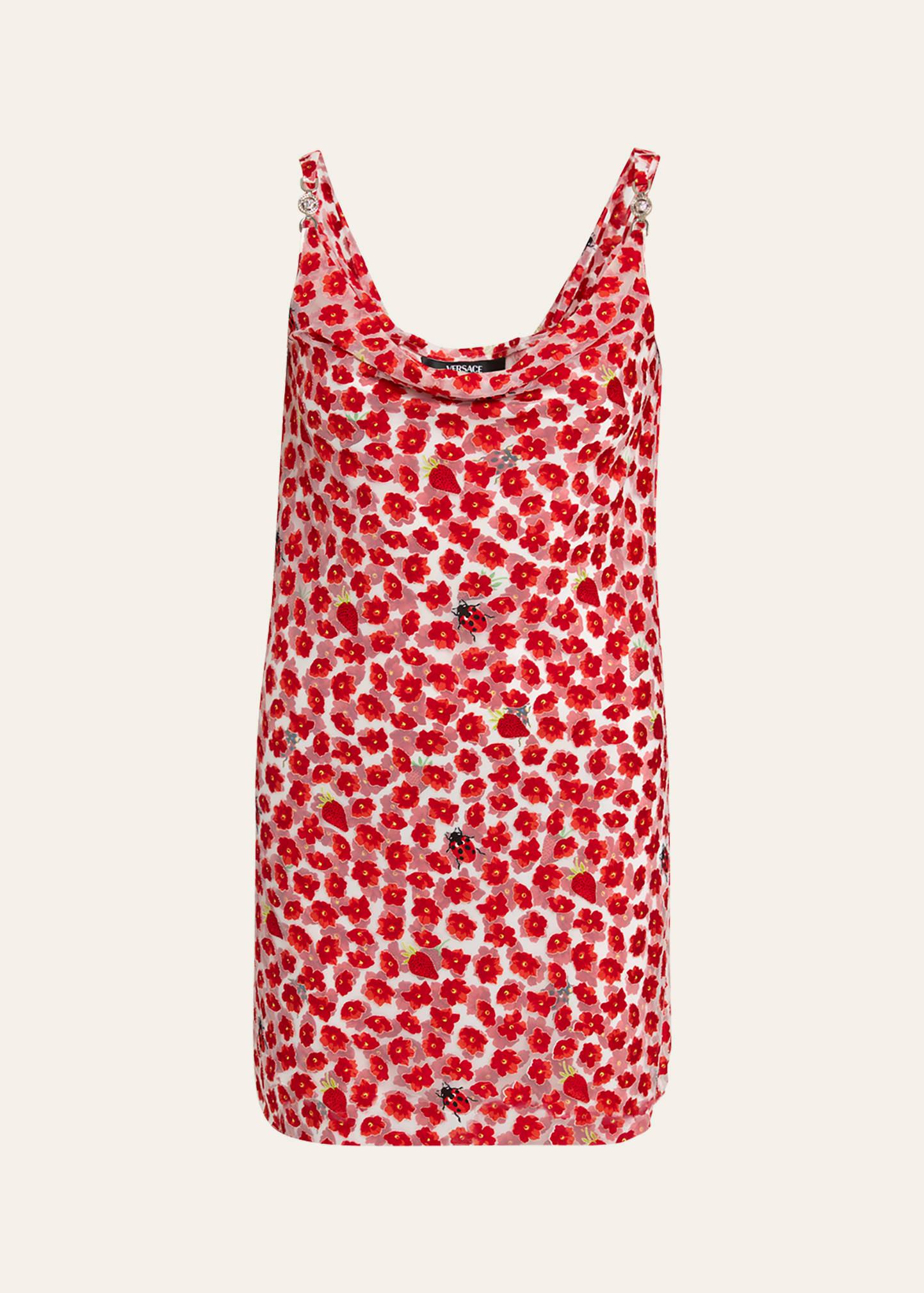 strawberry garden devore jersey mini dress