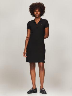 stretch cotton slim fit polo dress