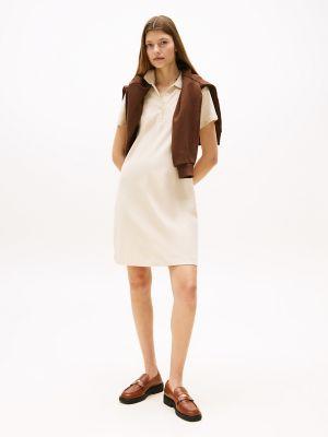 stretch-cotton slim fit polo dress