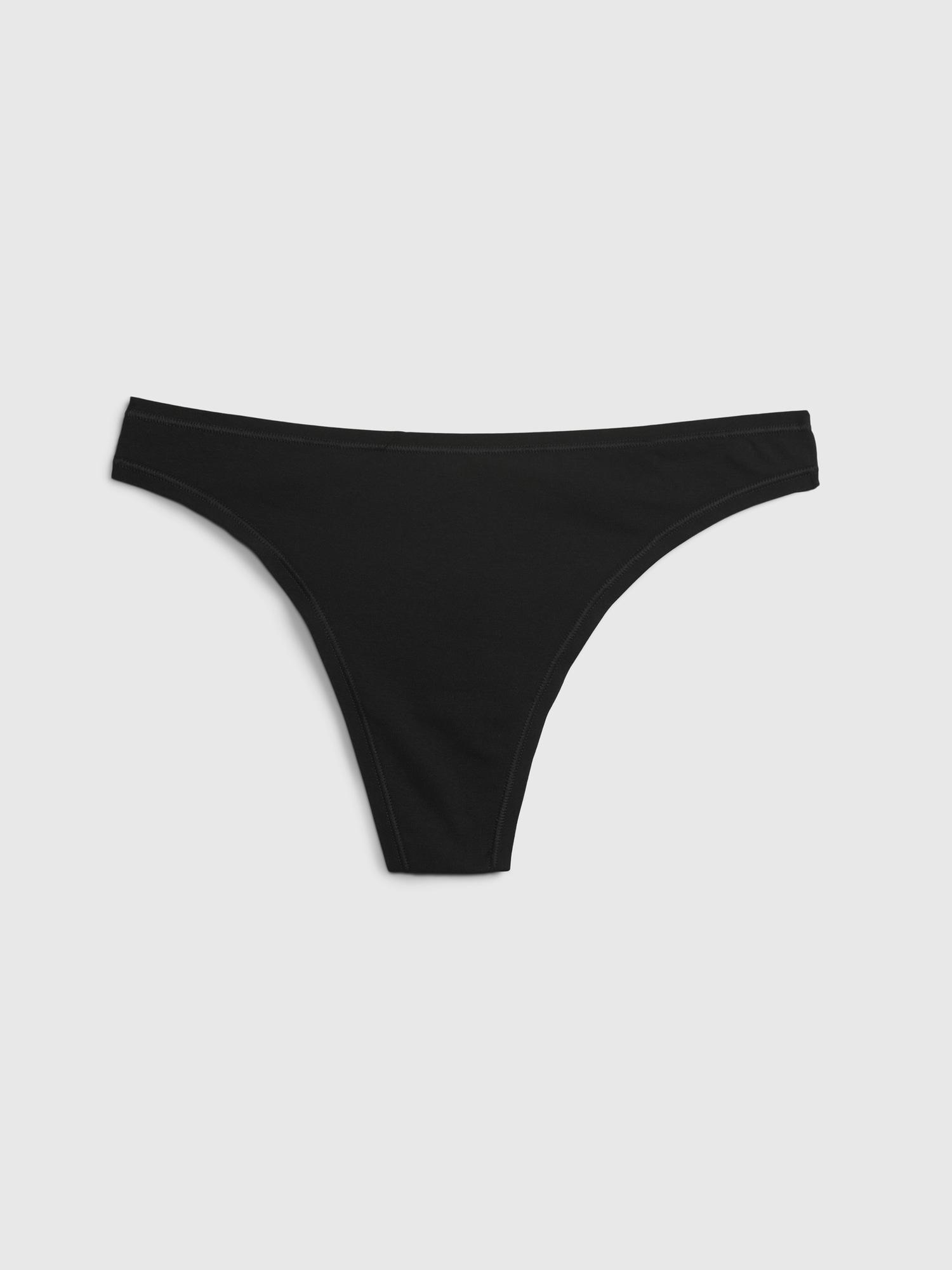 stretch cotton thong