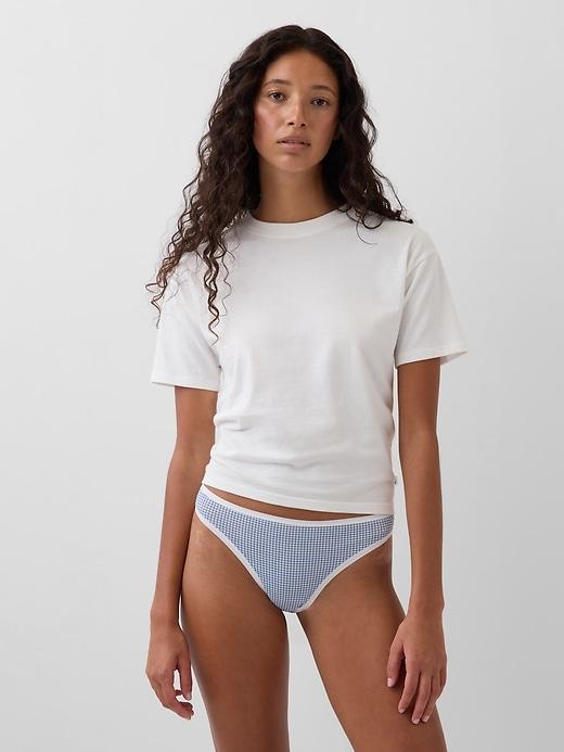stretch cotton thong