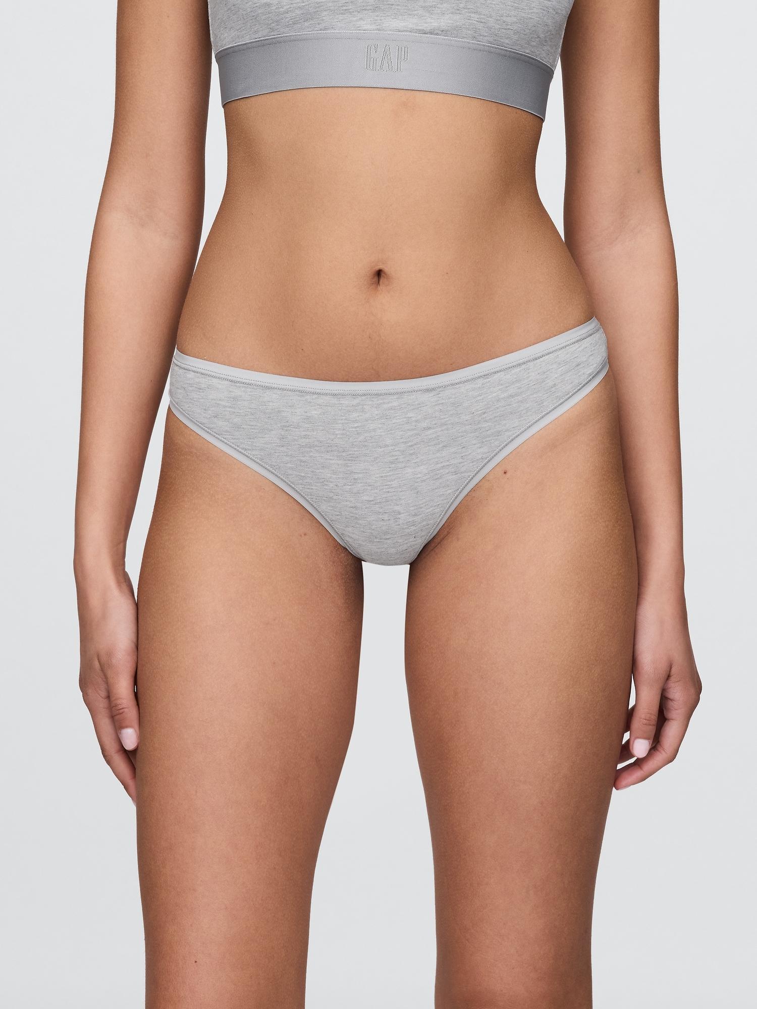 stretch cotton thong