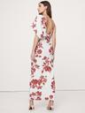 stretch-crepe asymmetrical open-back maxi dress