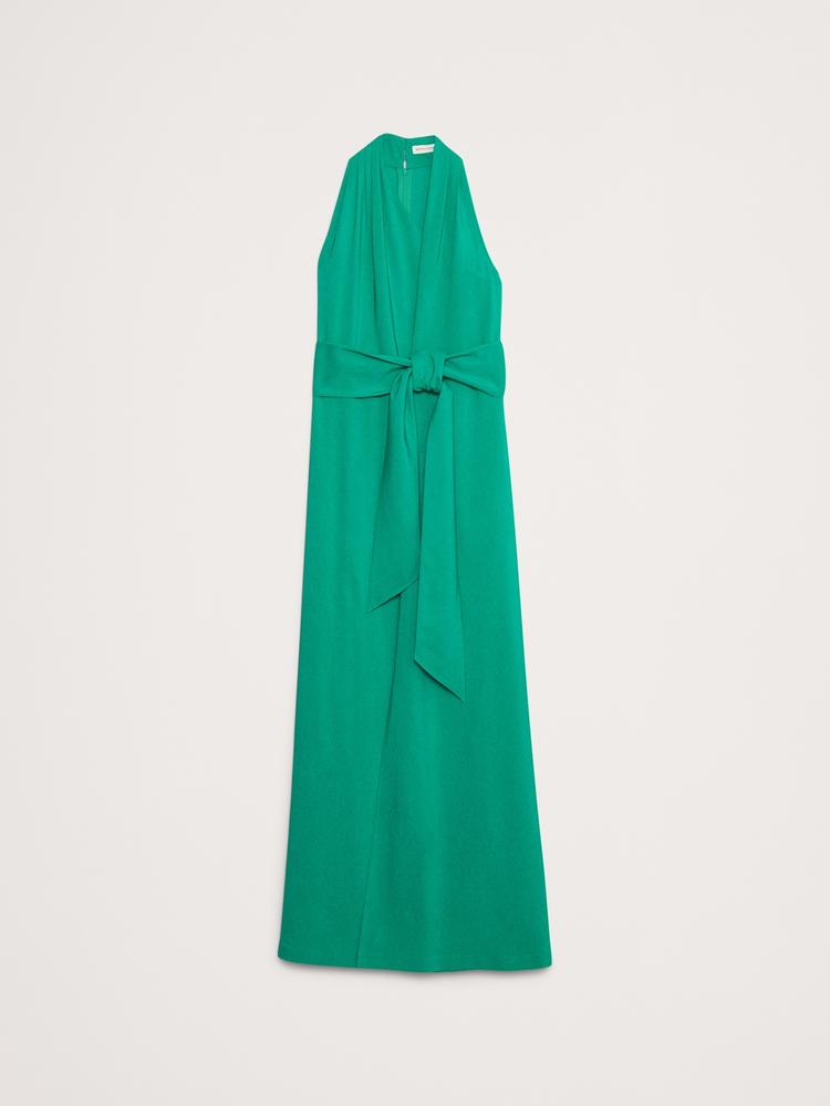stretch-crepe maxi dress