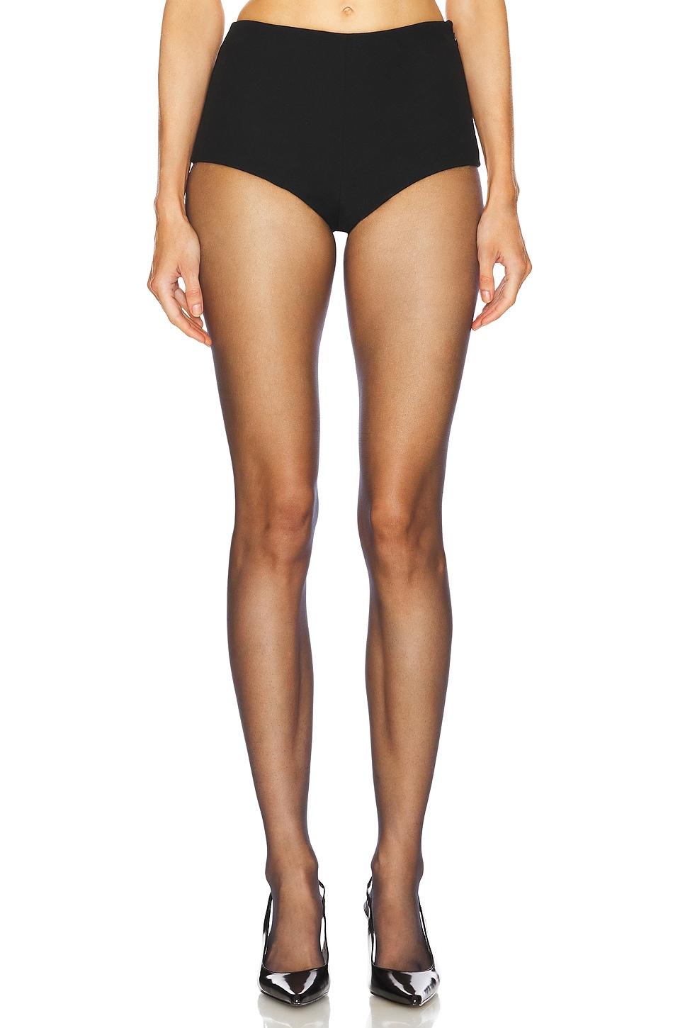 stretch crepe shorts