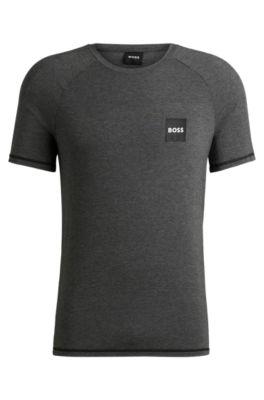 stretch-jersey underwear t-shirt with logo print- dark grey men's clothing