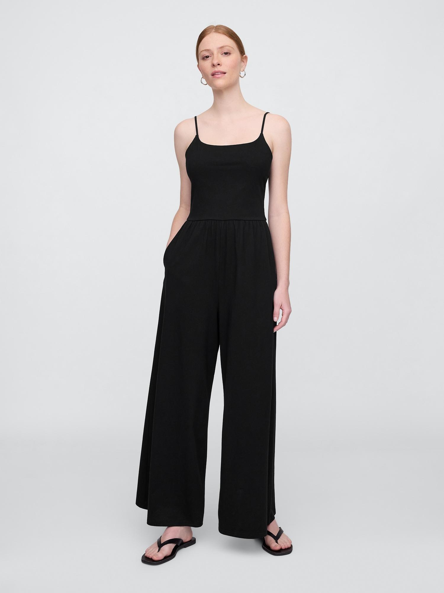 stretch jersey wide-leg jumpsuit