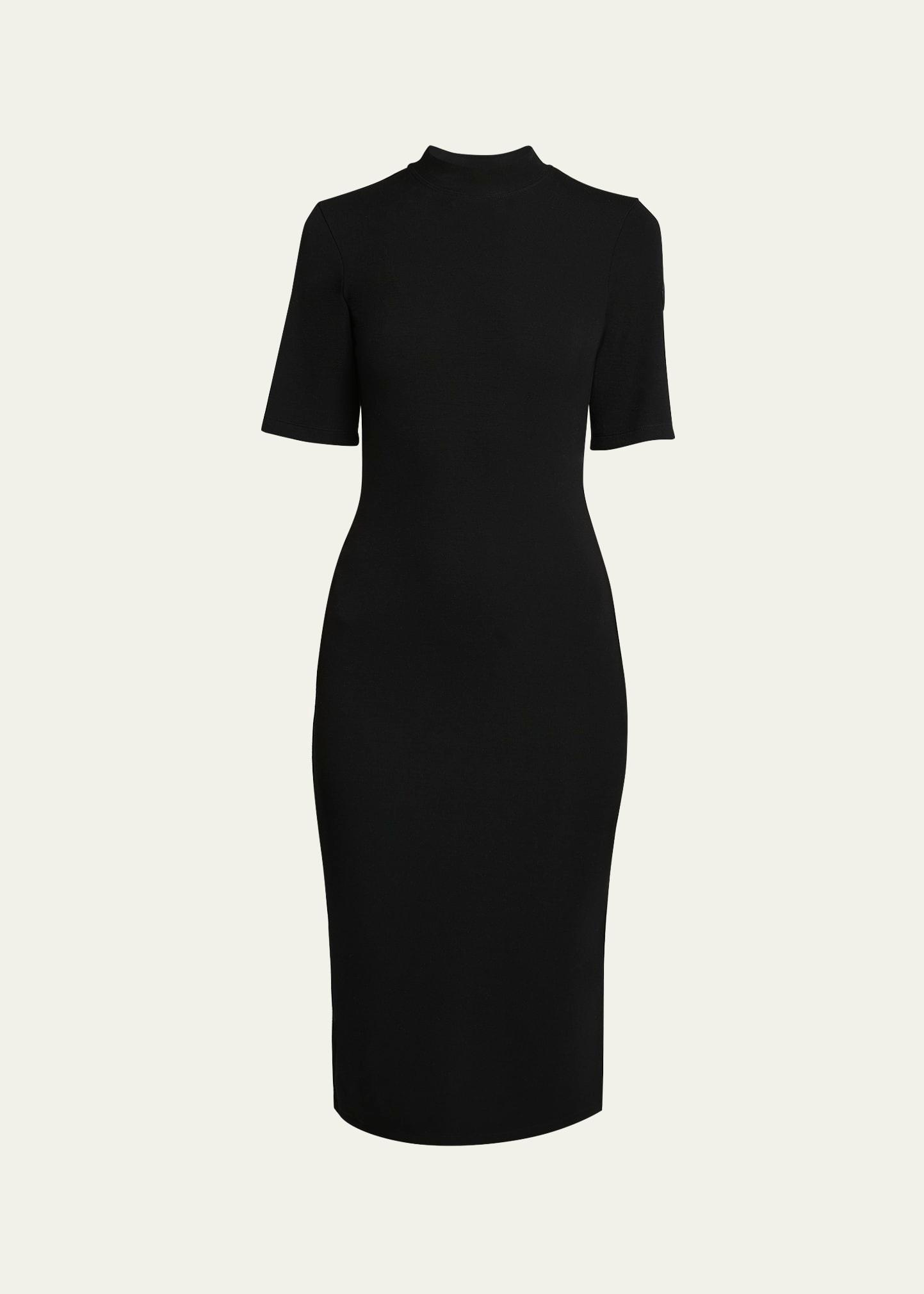 stretch knit midi dress