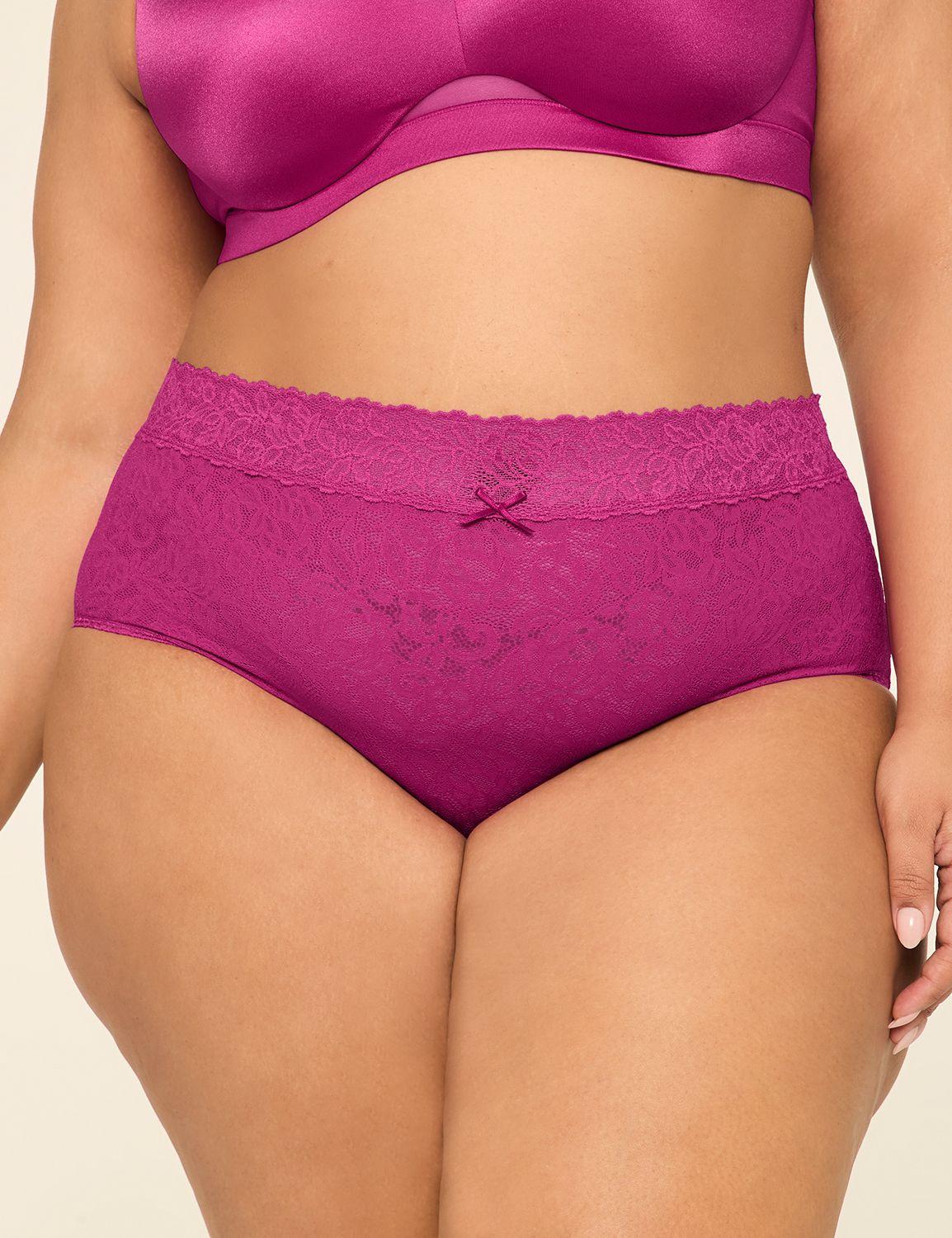 stretch lace high-leg brief panty