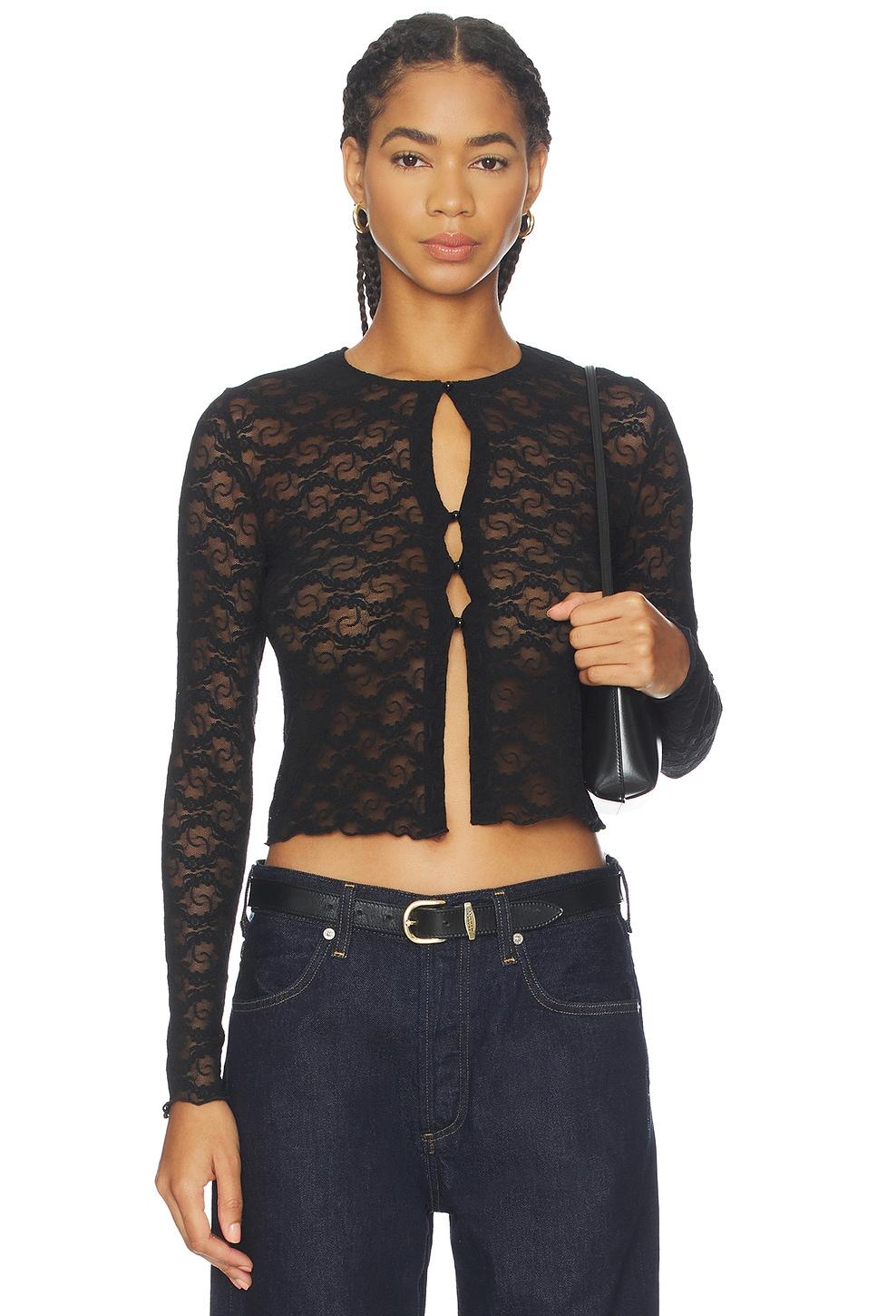 stretch lace lace classic cardi