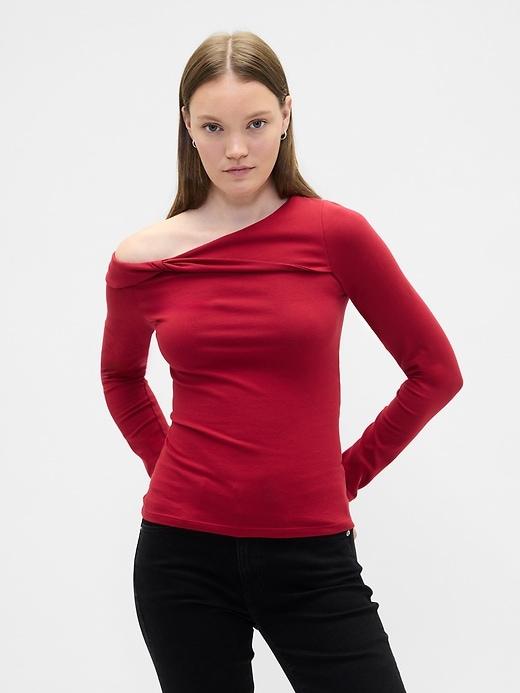 stretch one-shoulder top