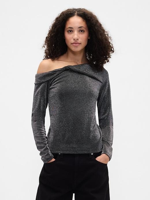 stretch one-shoulder top