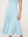 stretch-sateen square-neck long midi dress