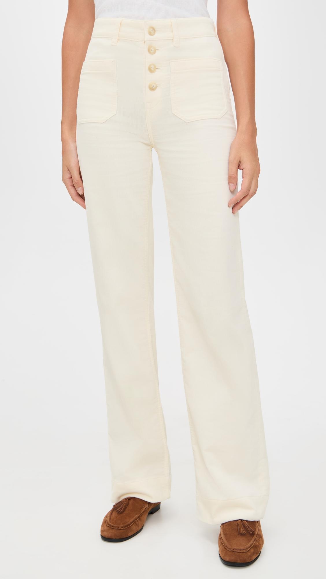 stretch terry corduroy patch pocket pants