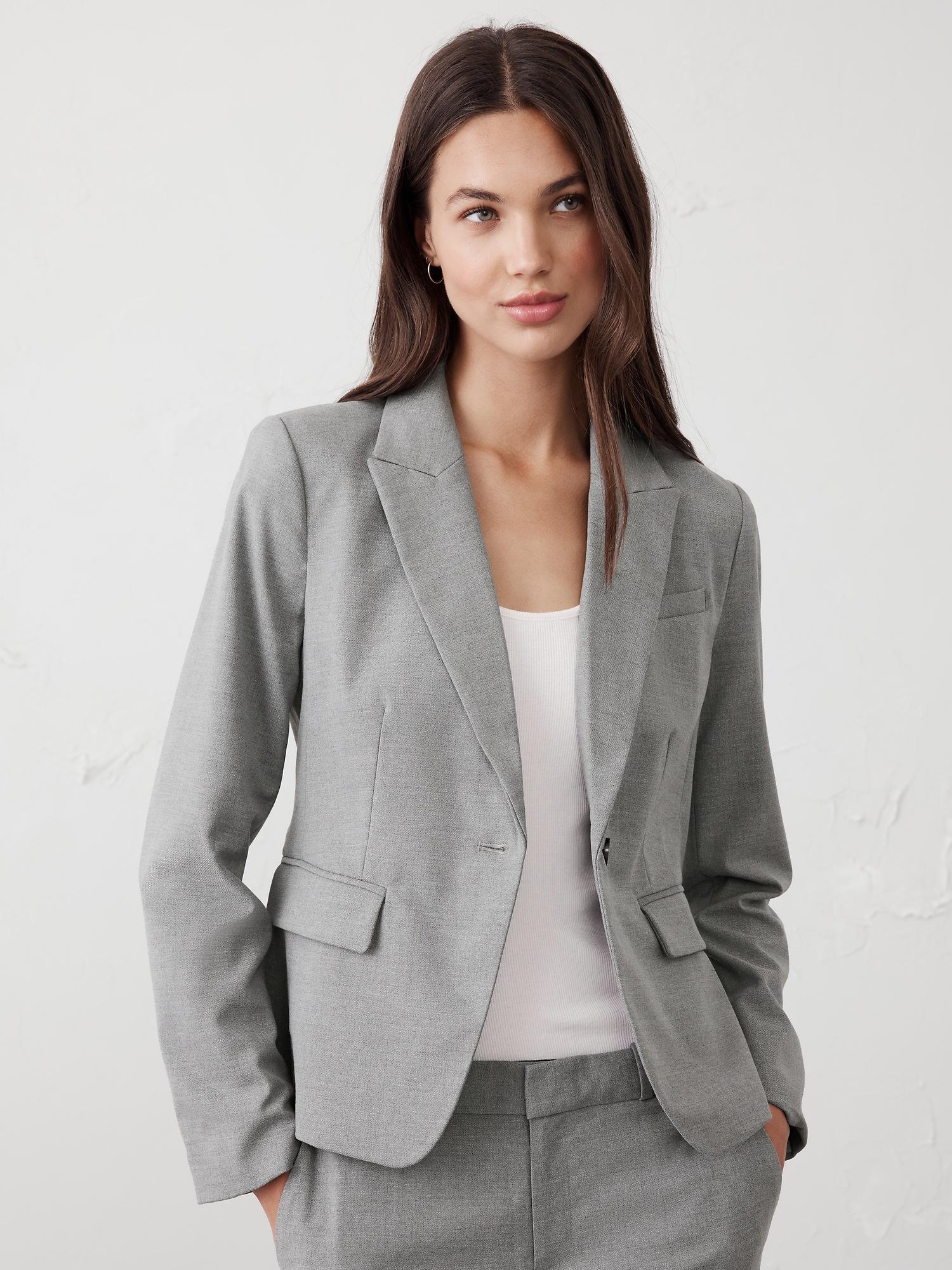 stretch twill classic blazer