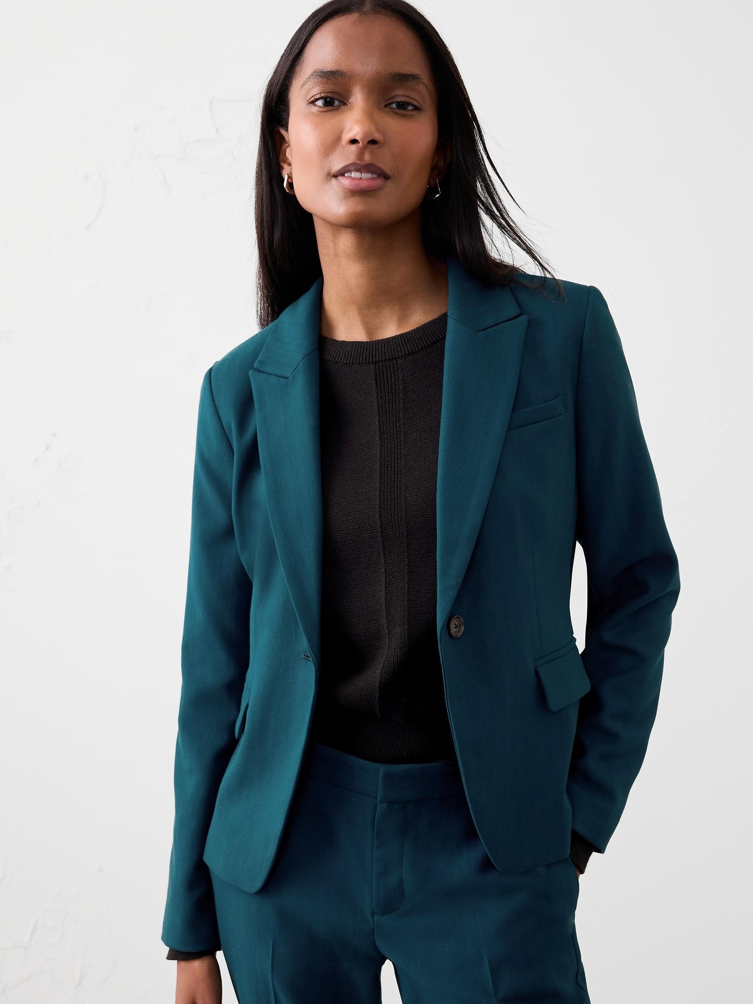 stretch twill classic blazer