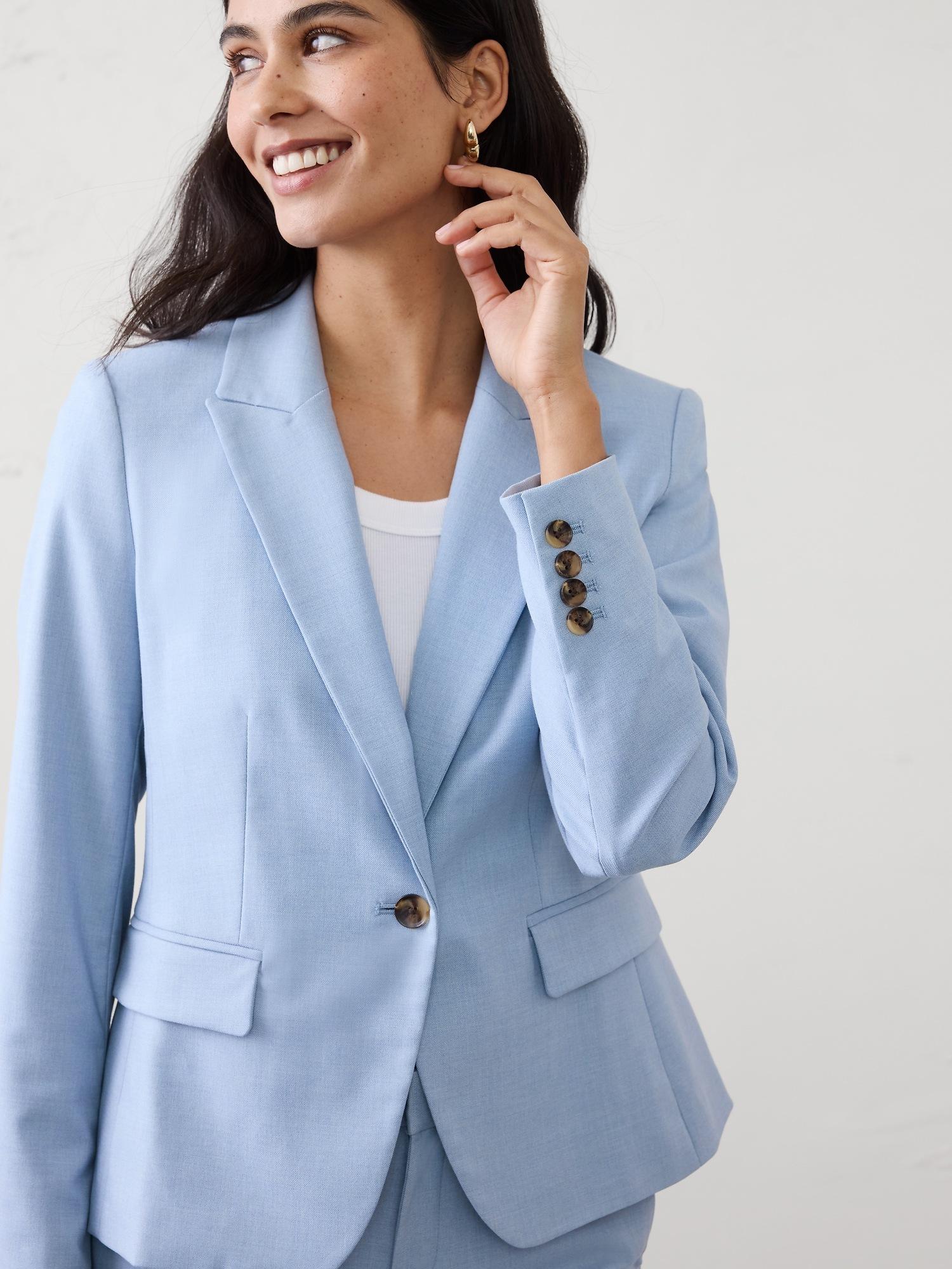 stretch twill classic blazer