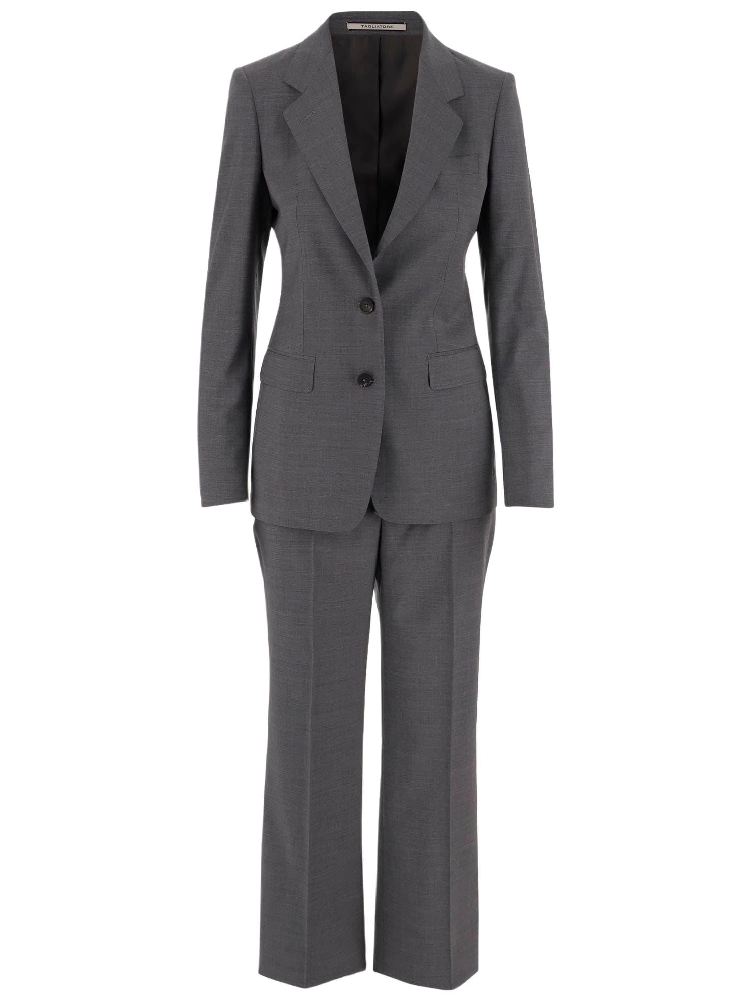stretch virgin wool suit