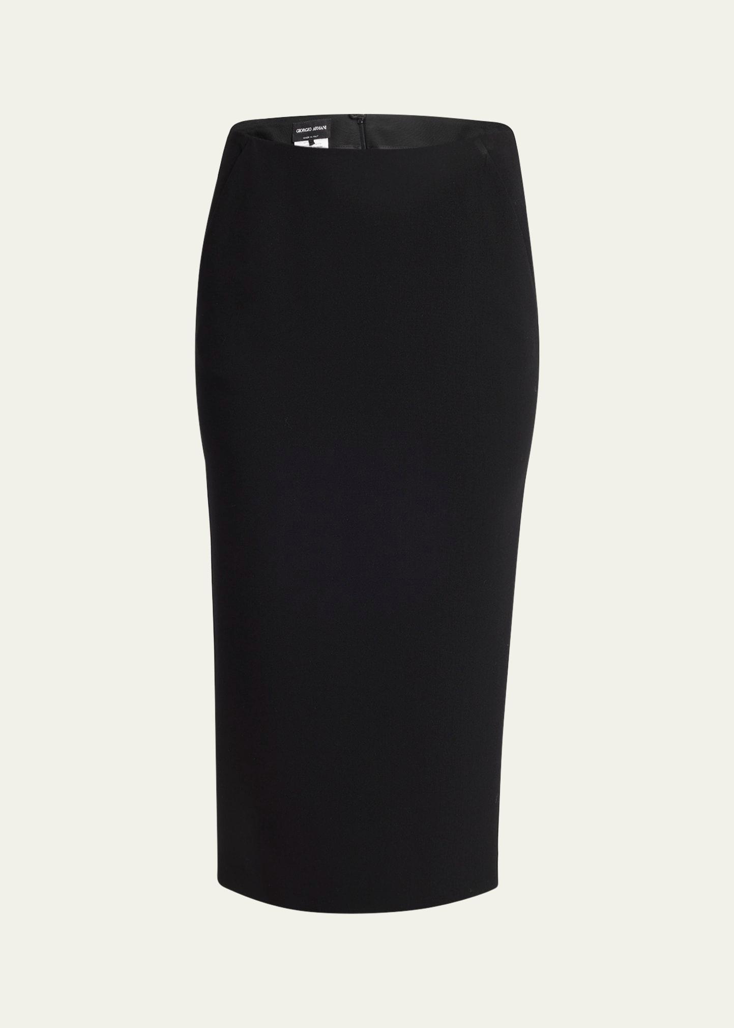 stretch-wool pencil skirt