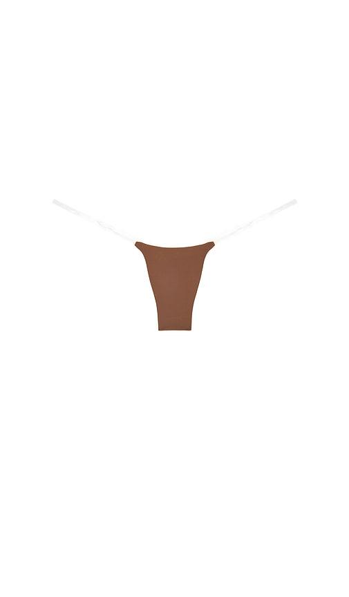 stringys nude invisible underwear in brown.