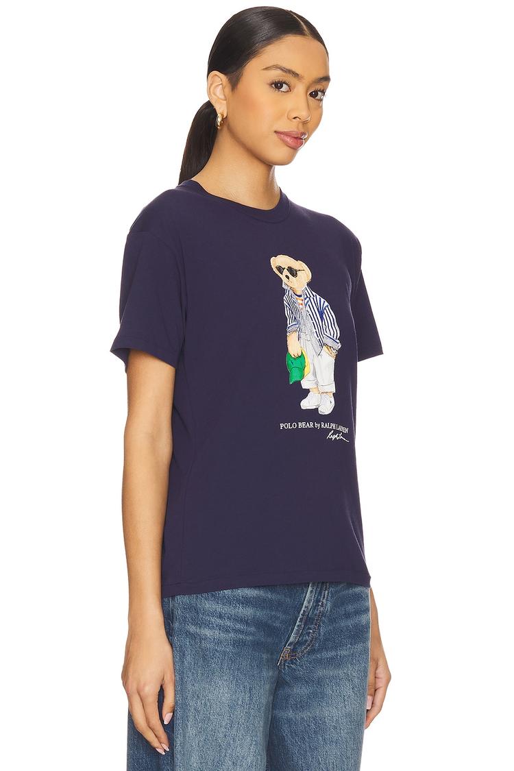stripe bear tee