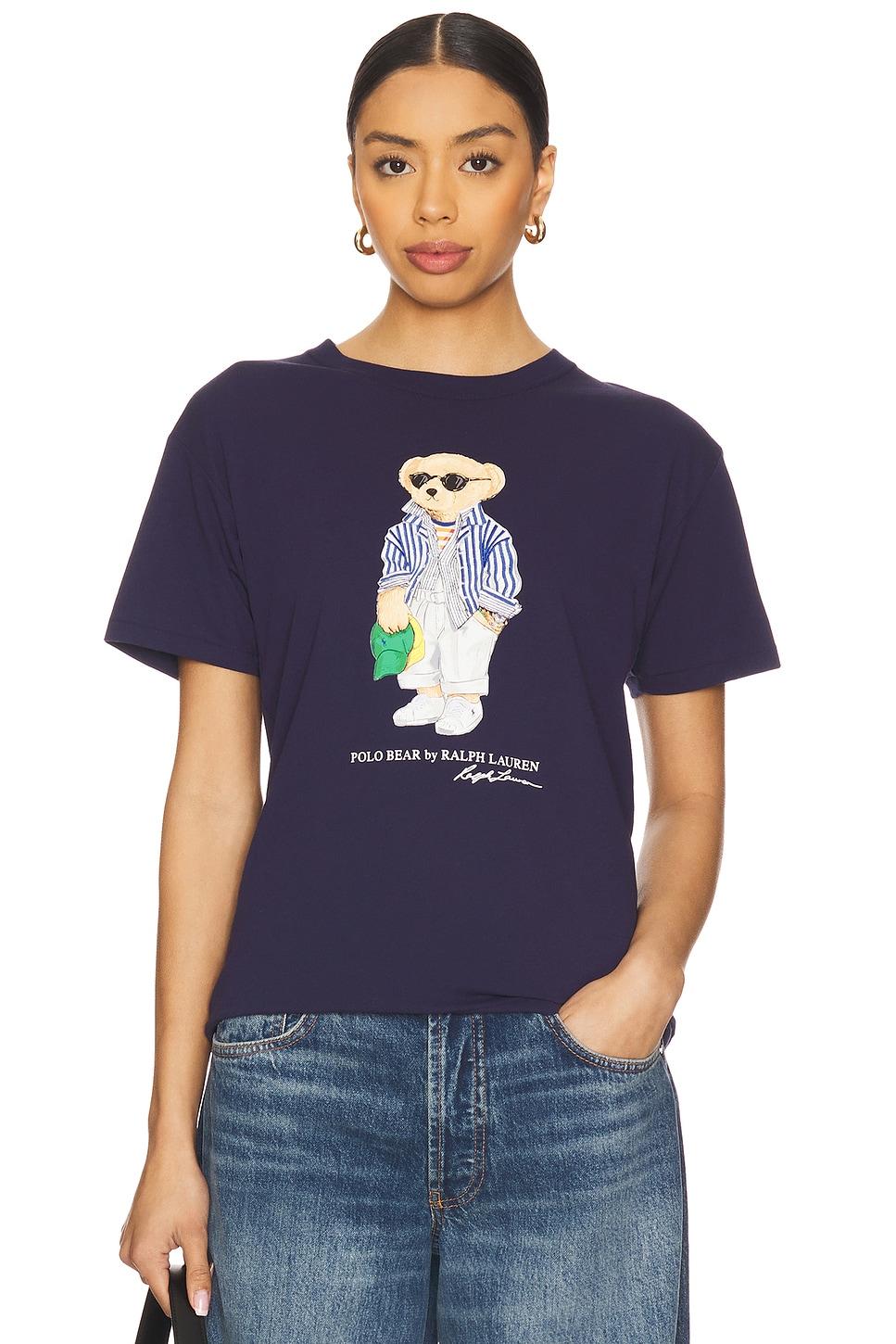 stripe bear tee