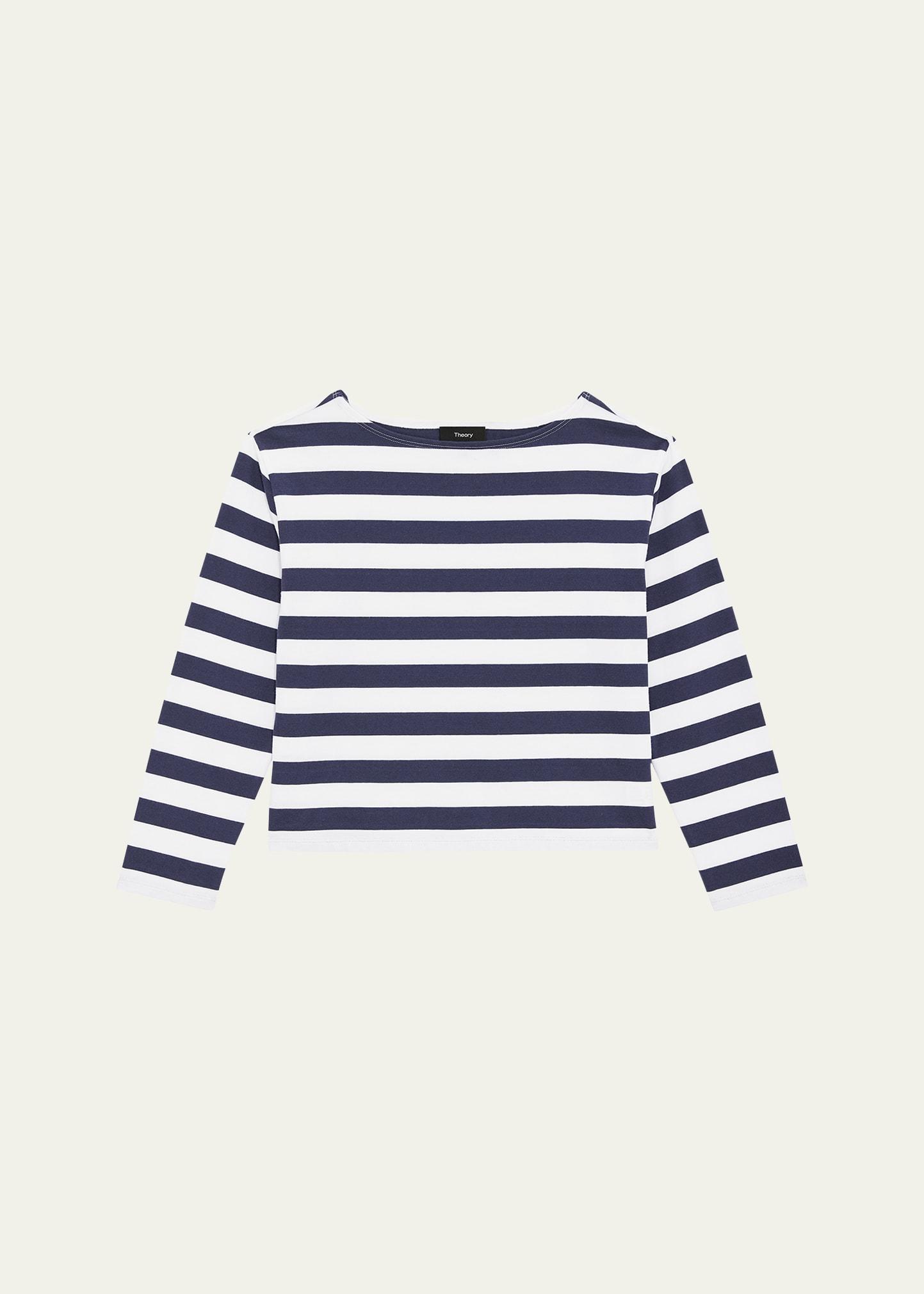 stripe boat-neck tee