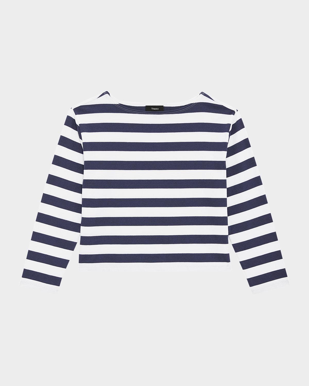 stripe boat-neck tee