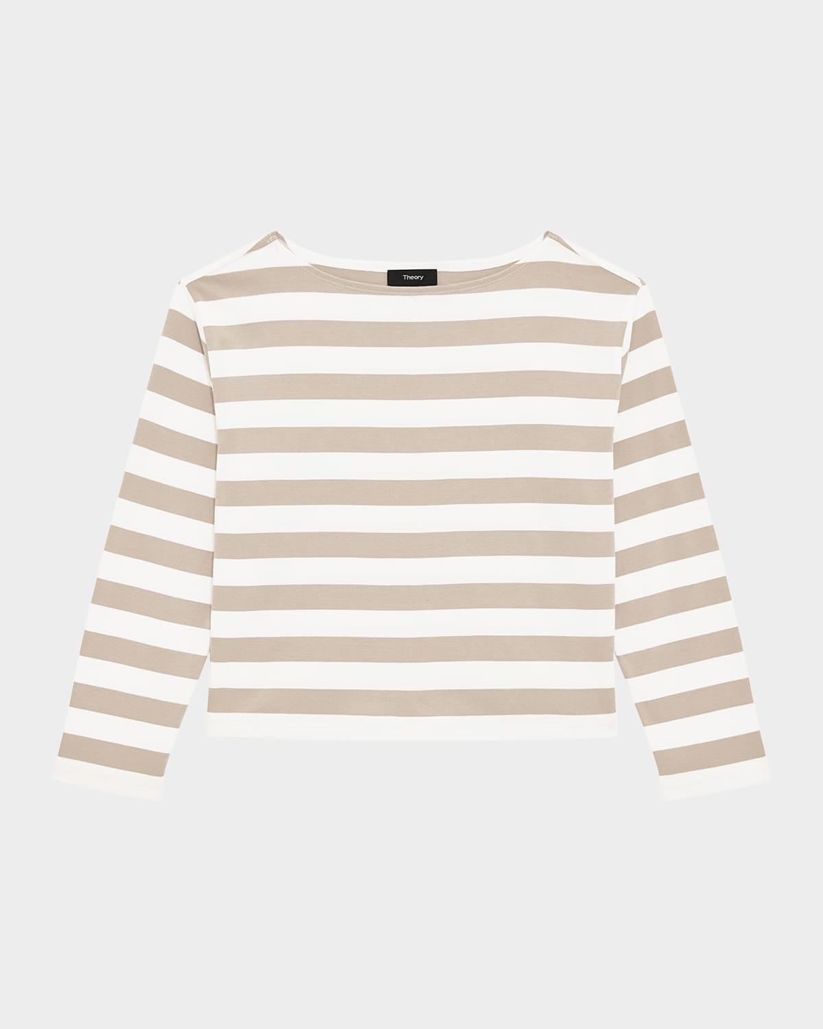 stripe boat-neck tee