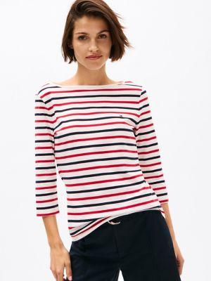 stripe boatneck t-shirt