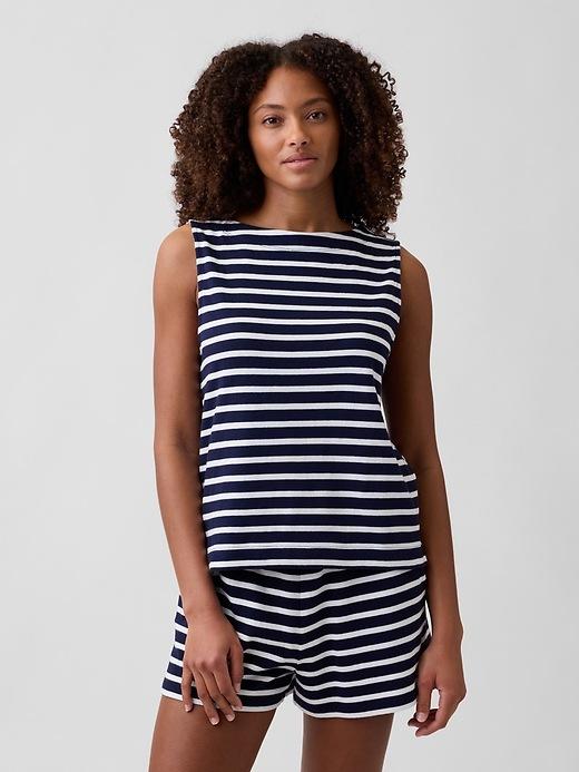 stripe boatneck top