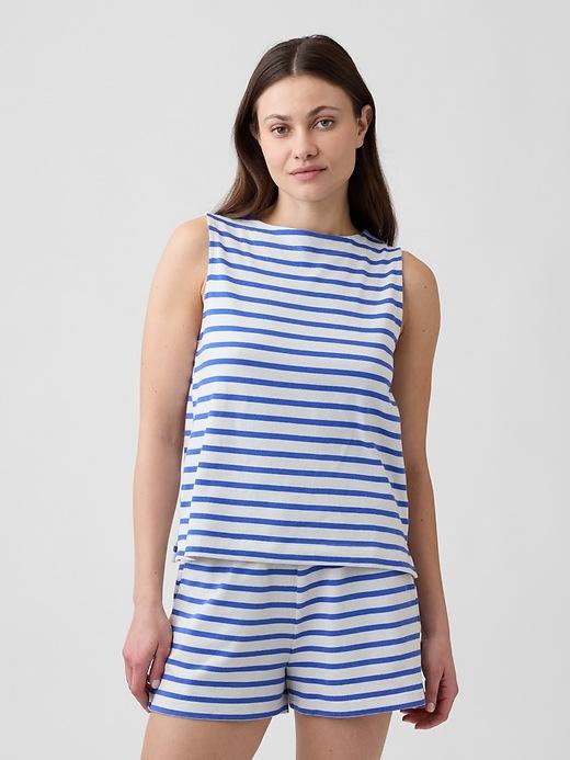 stripe boatneck top
