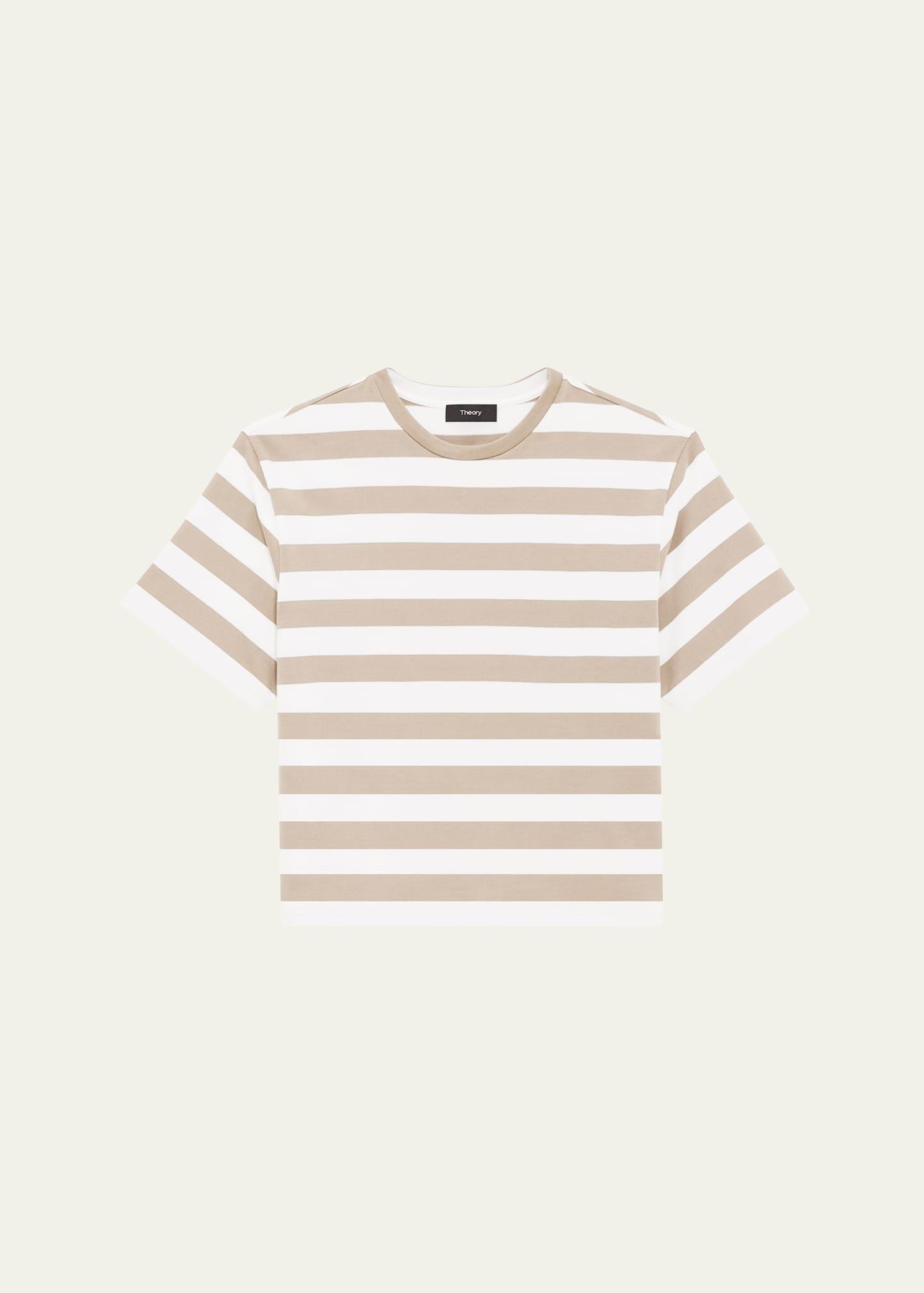 stripe boxy crewneck tee