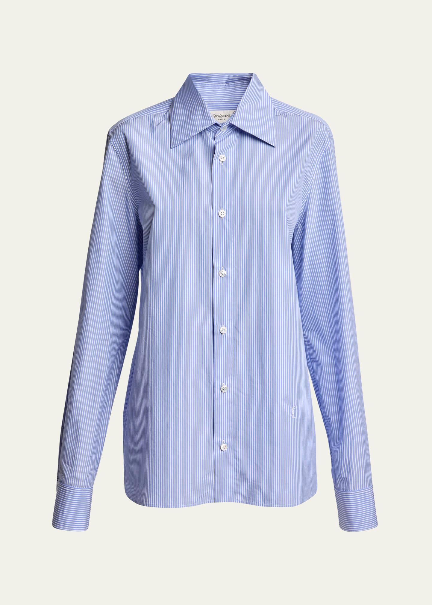 stripe button down blouse