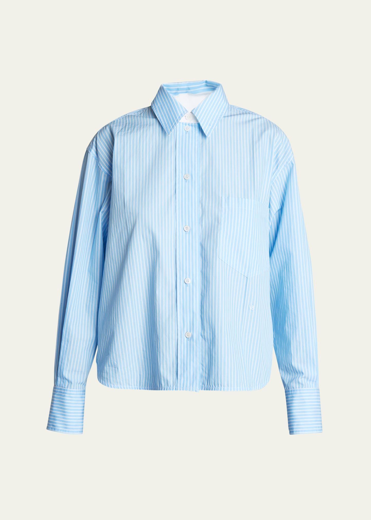 stripe button down shirt